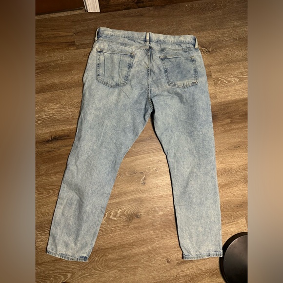 Old navy relaxed slim bright acid men jeans distressed look size 36x30 - Picture 12 of 12